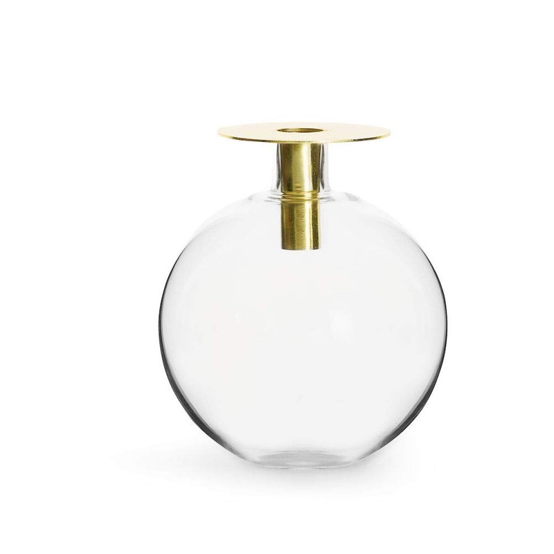 Sagaform Top Vase, Clear/Gold