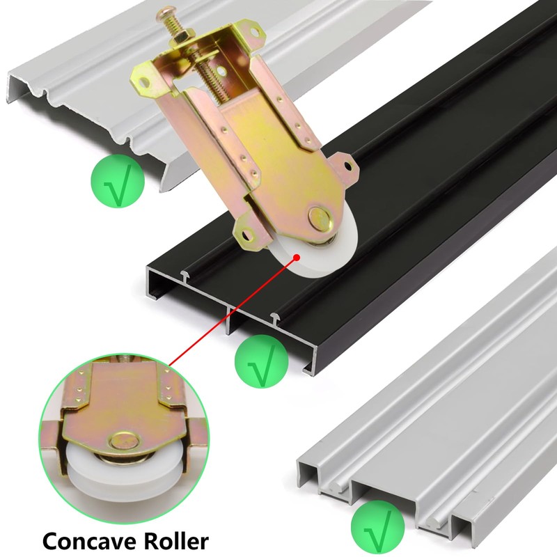 Sliding Mirror Closet Door Rollers Replacement Hardware Fits Contractors Part