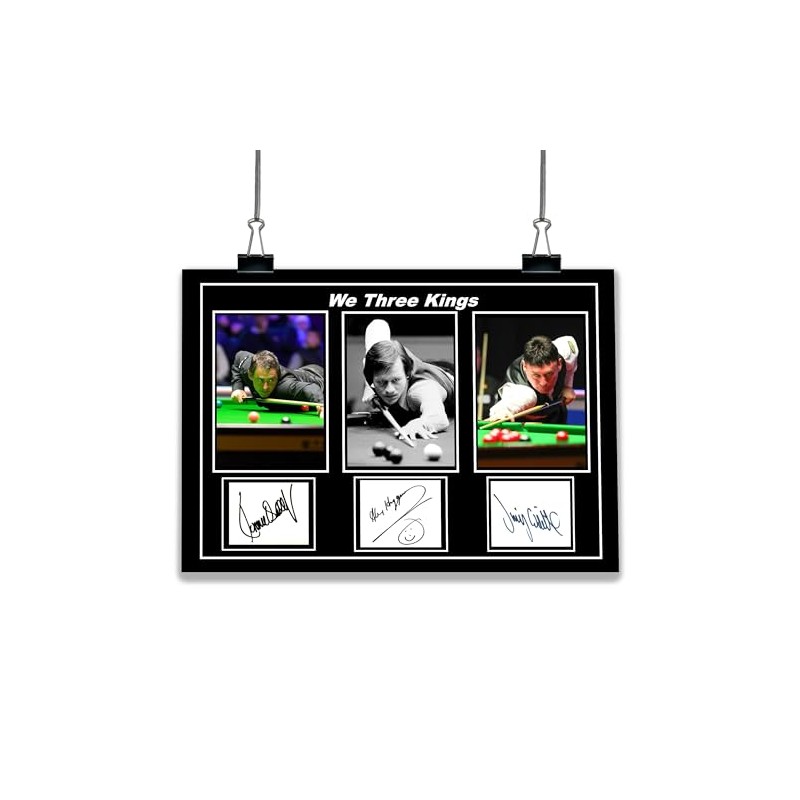A3 POSTER WE THREE KINGS SNOOKER. JIMMY WHITE. RONNIE O'SULLIVAN.