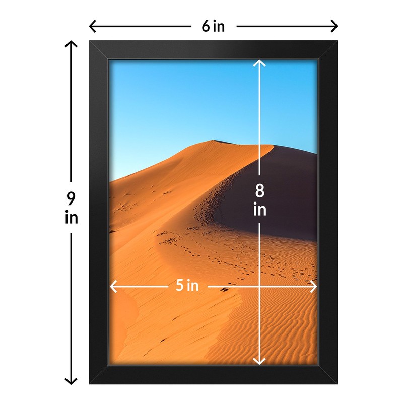LaVie Home 5.5x8.5 Picture Frame for Wall Display, 5.5x8.5 Black