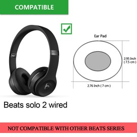 Beats Solo 2 Ersatz-Ohrpolster für Beats Solo2 on-Ear-Kopfhörer von Dr. DRE (Passt Nicht für Solo 2.0/3.0), blau