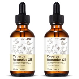 ATOANY Cyperus Rotundus Oil for Hair Removal, 60ml Natural Cyprus Rotundus Oil,Soothes Skin, Moisturizing Gentle, Hair Removal Oil for Men Women - net weight: Cyperus Rotundus Oil *2