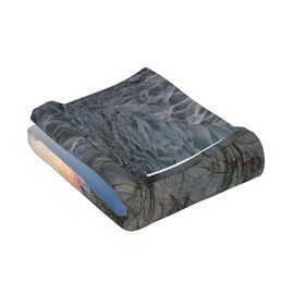 Zhedongsj Ocean Beach Tapestry Wall Hanging, Sunset Seabird and Beach with Grass Wall Tapestry Natural Landscape Wall Art Decoration For Bedroom Living Room 29 X 37 Inches