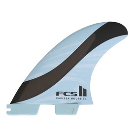 FCS II Carissa Moore Signature Tri Fin Set (Blue/Black, Small)