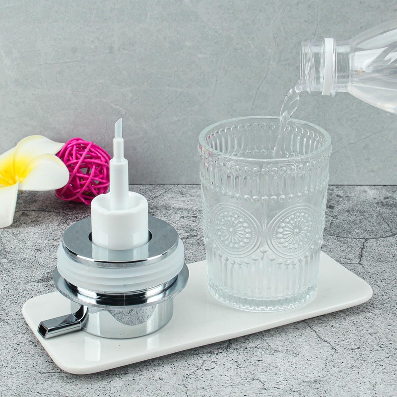 GOYISEE Glass Foaming Hand Soap Dispenser Glass,Hand Soap Dispenser for