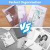 JIANTA 24 Document Wallets A4 Transparent Document Folders Wallets for