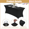6ft Spandex Tablecloths Stretchable Tablecloth Hot Pink for Rectangle Table,Washable