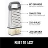 GORILLA GRIP 4-Sided 100% BPA-Free Cheese Grater With Container, Stainless