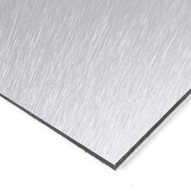 Falken Design Aluminum Sheet - Durable, Lightweight Brushed Silver Aluminium 12" x 36" – 1/4" Thick ACM Panel for Signage, Indoor/Outdoor Use, Wall Cladding & Architecture, Weather-Resistant ACM Board