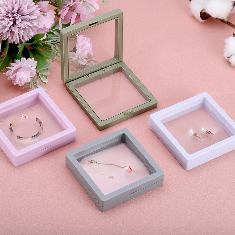 sourcing map 20 Pcs 3D Floating Display Case, 2.76 x