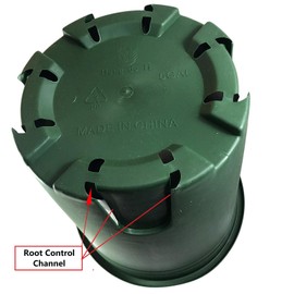 Green Plastic Pot Vegetable Flower Fruit Nursery Plant w/Root Control for Nursery Planter Flower Indoor Outdoor (10, 1/2Gallon)