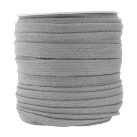 Mandala Crafts Gray Flat Drawstring Cord Replacement, 1/2 Inch 20 YDs Gray Soft Drawstring Cotton Draw Cord Hoodie Sweatpants Drawcord Replacement