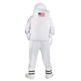 Underwraps Men's Astronaut Costume Deluxe Suit, White, One Size