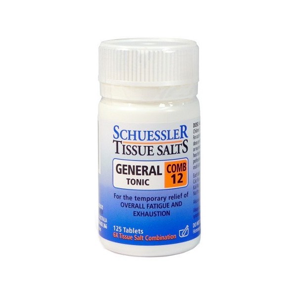 Schuessler Tissue Salts COMB (12) General Tonic Tablets 125