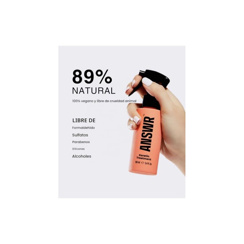ANSWR Kit de tratamiento de keratina en casa- Cabello sin