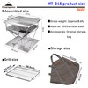 Campingmoon BBQ Grill Fire Pit Foldable Stainless Steel - Large