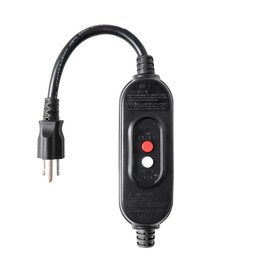 Kaper GFCI Inline Plug Replacement Assembly 3 Prong ,Auto-Monitor,Auto Reset, Waterproof, Ground Fault Circuit Interrupter for Power Pressure Washer, Power Tools, Lawn,Pool Pump,Replacement Plug