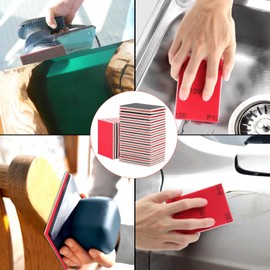 TXXATX 27 Pieces Sanding Sponge 180-3000 Grits Sponge Sanding Pads Wet and Dry Blocks Sandpapers Flexible Pads Washable and Reusable for Drywall Wood Furniture Metal Polishing Painting Auto Repair
