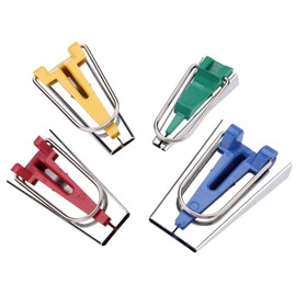 TOPINCN 4 Sizes/Set 6/12/18/25 mm Bias Tape Maker Set Fabric Bias Tape Maker Folder Kit DIY Sewing Quilting Binding Tool Multi-Purpose Sewing Clips