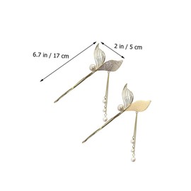 Beavorty Sets Fish Tail Hairpins for Girls Women Hair Stick Pearl Tassel Hair Bun Pin for Women Pcs