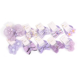 Baby Hair Rubber Ribbon Hair Elastic for Children, Kids Hair Accessories, Baby Hair Accessories, Girls, Toddler, Cute, Stylish, 20-Piece Set, Elementary School Students, Nursery School, School
