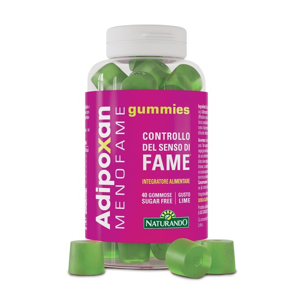 Naturando ADIPOXAN MENOFAME GUMMIES Hunger Control Supplement with Gymnema, Rhodiola and Griffonia - 40 Gummies Bottle