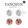 Lymphatic Earrings for Women Lymphatic Drainage Earrings Rhinestone Flower Acupressure
