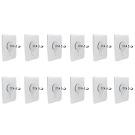 MIXNEX Strong Adhesive Screw Stickers，Damage Free Hanging Hooks – Perfect for Christmas Decorations, Wall Hanging, Bathroom Storage, Kitchen, No Drilling, No Damage Wall Hooks, 12 Pcs