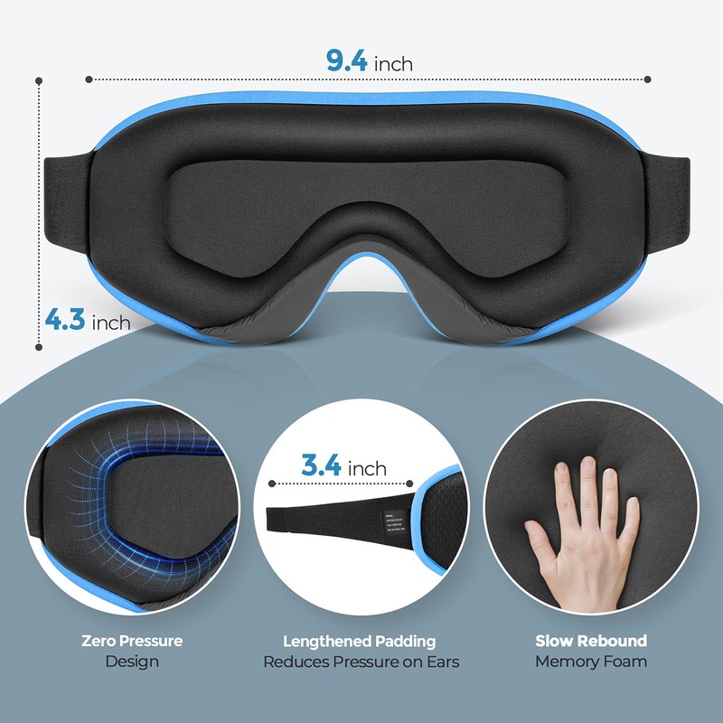 WAOAW Sleep Mask, Eye Mask for Sleep, Silk Eye Sleeping