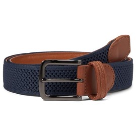 Johnston & Murphy, Men's, Amherst Knit Belt, Navy, 038C