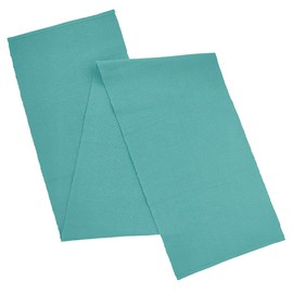AVKA Studio - Camino de mesa acanalado 100% algodón, paquete de 1-13 x 72 pulgadas, azul turquesa, camino de mesa de comedor o cocina, construcción gruesa para uso diario, picnic, mesa al aire última