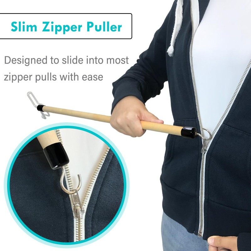 Nourislif 27'' Dressing Stick, Long Dressing Stick for Elderly, Disabled,