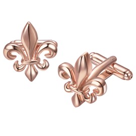 Yoursfs Stylish Cufflinks, Weddings, Lily's Crest, Men's, Black, Silver, Daily Work, Accessories, Present, Brass, No Gemstone