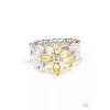 Paparazzi Brilliantly Blooming Yellow Ring - SMOKE AND PET-FREE HOME