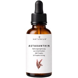 Naturkur® Astaxanthin 8 mg only 10 drops, 660 drops for over 2 months [66 days], vegan, made in Lower Franconia