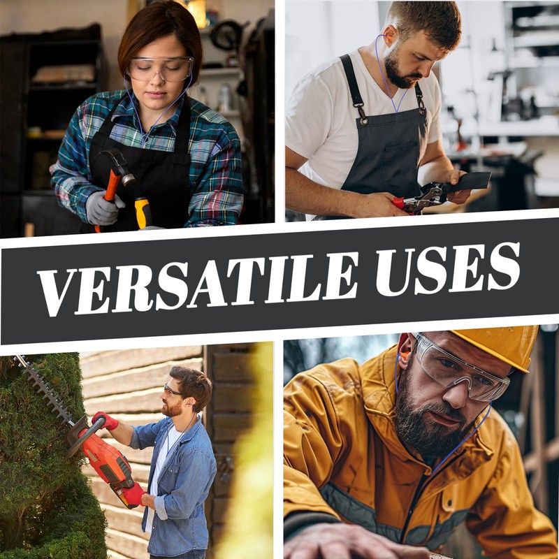 CUZABE Ear Plug Headphones for Work, Wired Earplug Headphones USB