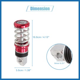 A ABSOPRO 1 Pair 8mm Metal Motorcycle Rearset Footrest Footpeg Red Silver Tone Item Replacement