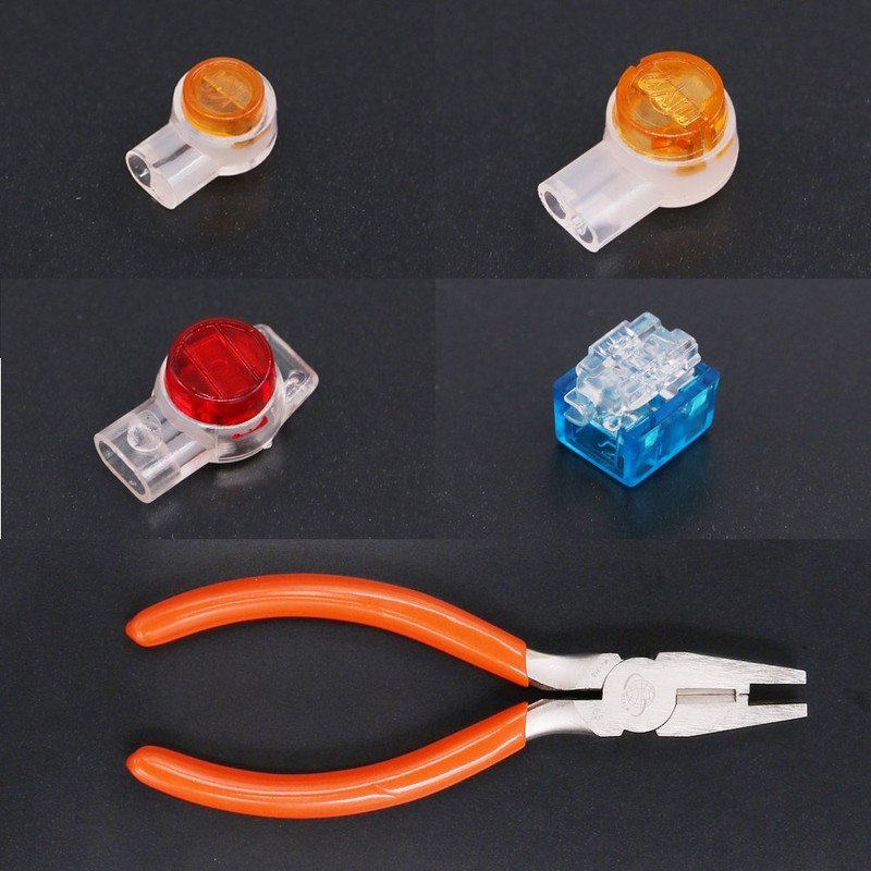Hilitchi 200-Pcs Data Phone Wire Butt Splice 2/3 Ports UY/UR/UB