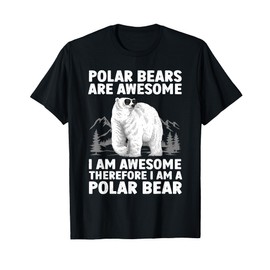 Polar Bear Art For Men Women Kids Arctic Polar Bear Lover T-Shirt