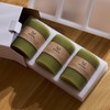 MOZEAL 3" x 4" Hand-Poured Unscented Olive Green Candle, Dripless