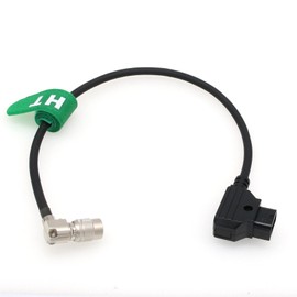 HangTon Power Cable for Zoom F8 Sound Devices MixPre6 788T 664 702 Zaxcom Audio Recorder Mixer, D-tap Hirose 4 Pin Right Angle 90degree, High Flexible 20"