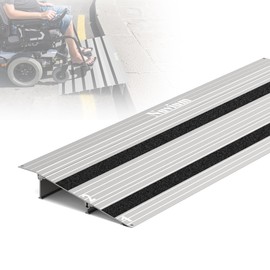 Nuvium 2" Rise Threshold Ramp for Doorways, Aluminum Door Entry Ramps for wheelchairs for Home, 800lbs Load Capacity, Portable Wheelchair Ramp for Scooters, Power Chairs, Walkers