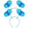 2 Pcs Ponytail Headband Blue Feathers Hair Wig Headwear Accessory