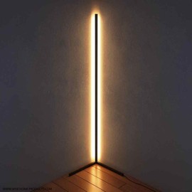 Wise Home Products Nordic Minimalist Linear LED Nordic Corner Floor Lamp - Corner Light - Warm Bedroom Lamp, Office, Gaming, Living Room, Apartment