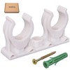 SKIR'CO (20 pcs) Double Pipe Clips, Plastic Clamps for 20-22