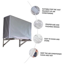 WOONEKY Air Conditioner Outdoor Cover Sun for Conditioning Units Fits Models Easy Conditions
