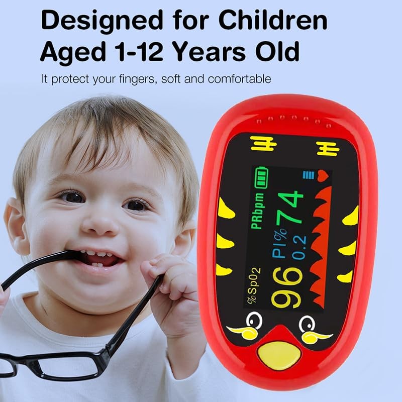 Compact Fingertip Pulse Oximeter, Accurate SpO2 Oxygen Monitor, Cute Mini