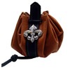 Leather Bag Ducat Bag Money Cat Beige / Black Fleur