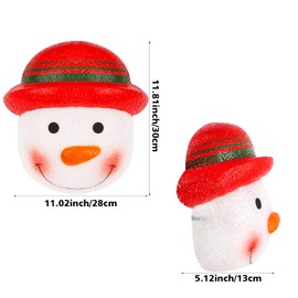 2Pcs Snowman Christmas Porch Light Covers for Christmas Holidays Outdoor Decoration Supplies, Cute Xmas Home Door Porches Garages Patios Decor (Red)