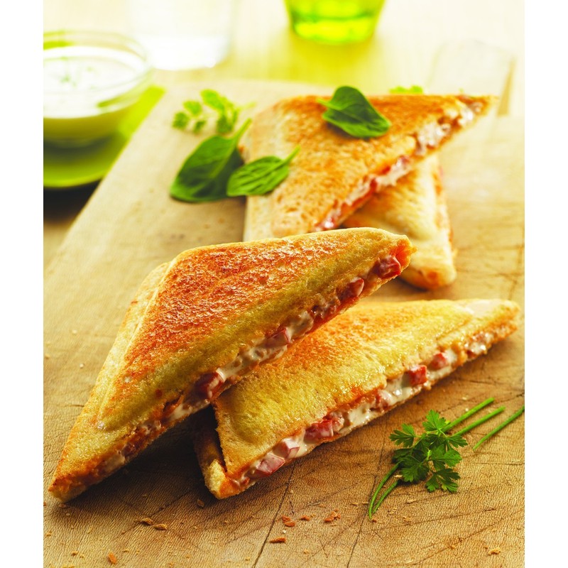 Tefal XA800212 Collection Set Snack Sandwich-Platte, dreieckig, Rezeptbuch mit 4,4